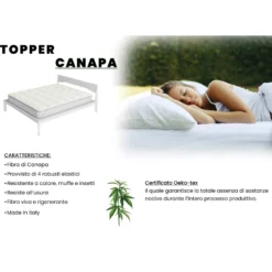 Topper matrimoniale Canapa Datex