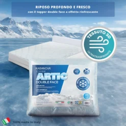 Topper matrimoniale fibra Artic effetto rinfrescante