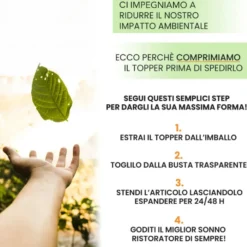 Topper matrimoniale in memory silver Datex