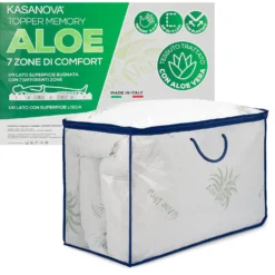 Topper memory Aloe Vera matrimoniale 7 zone comfort