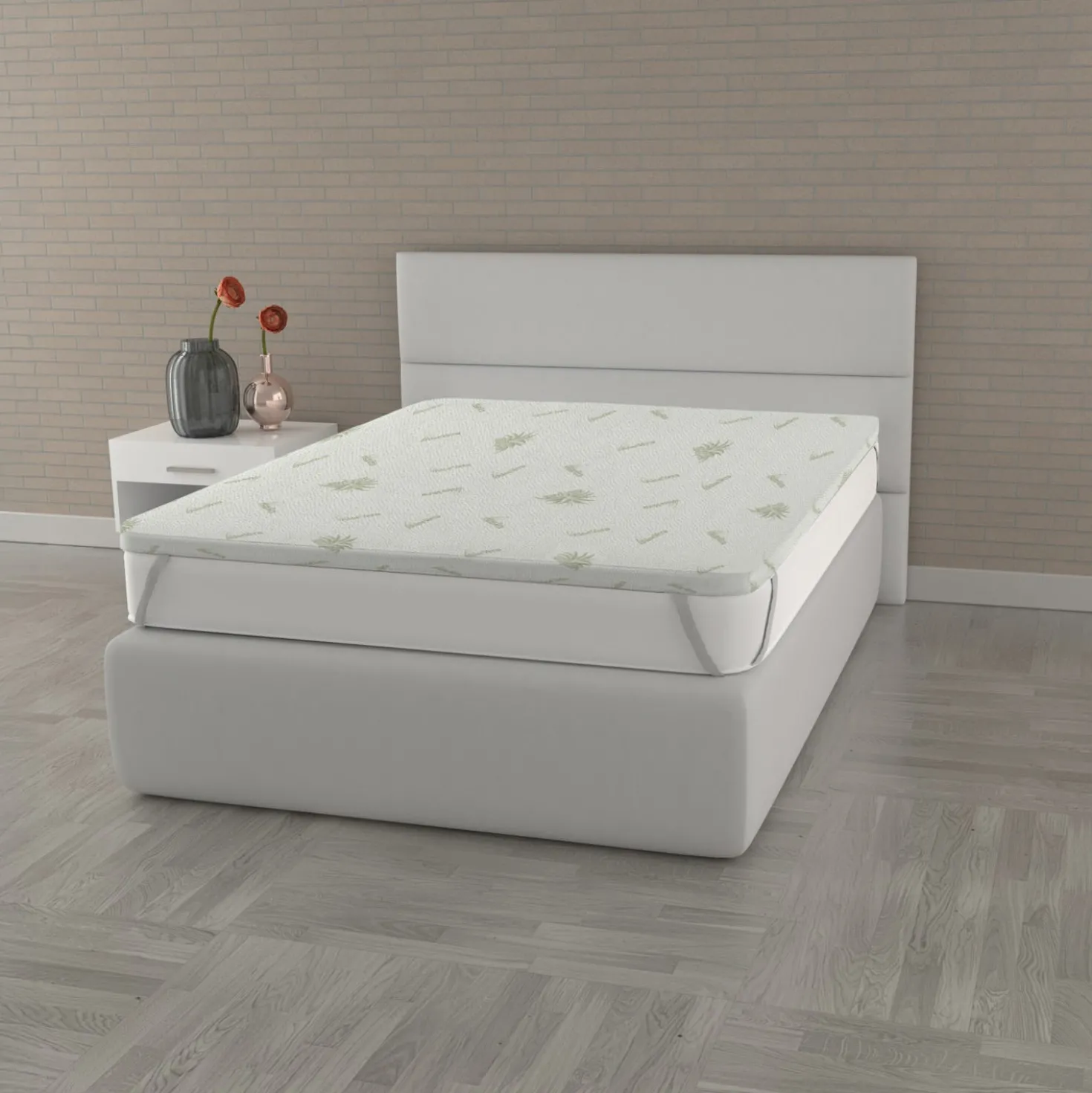 Topper memory 1 piazza e mezza aloe Datex