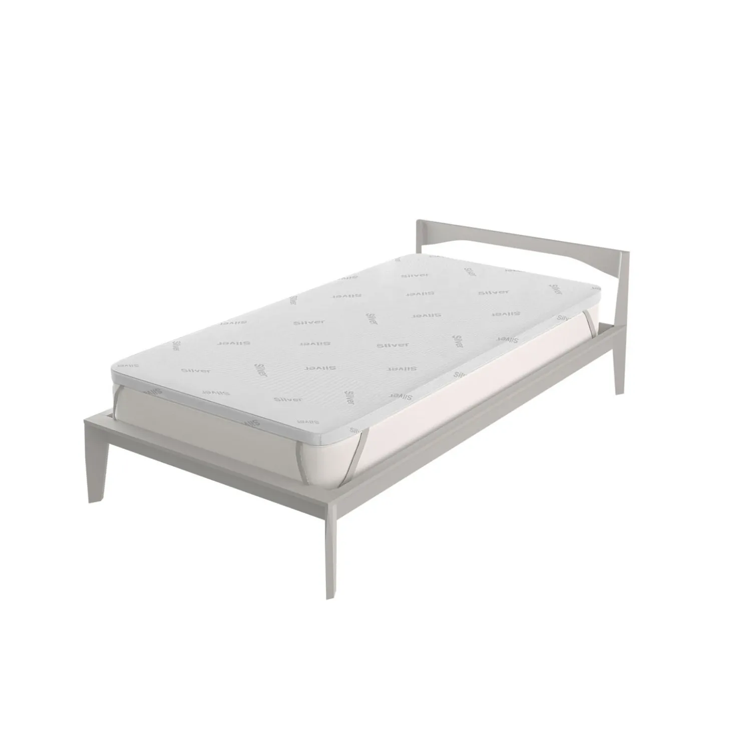 Topper 1 piazza e mezza in memory silver Datex