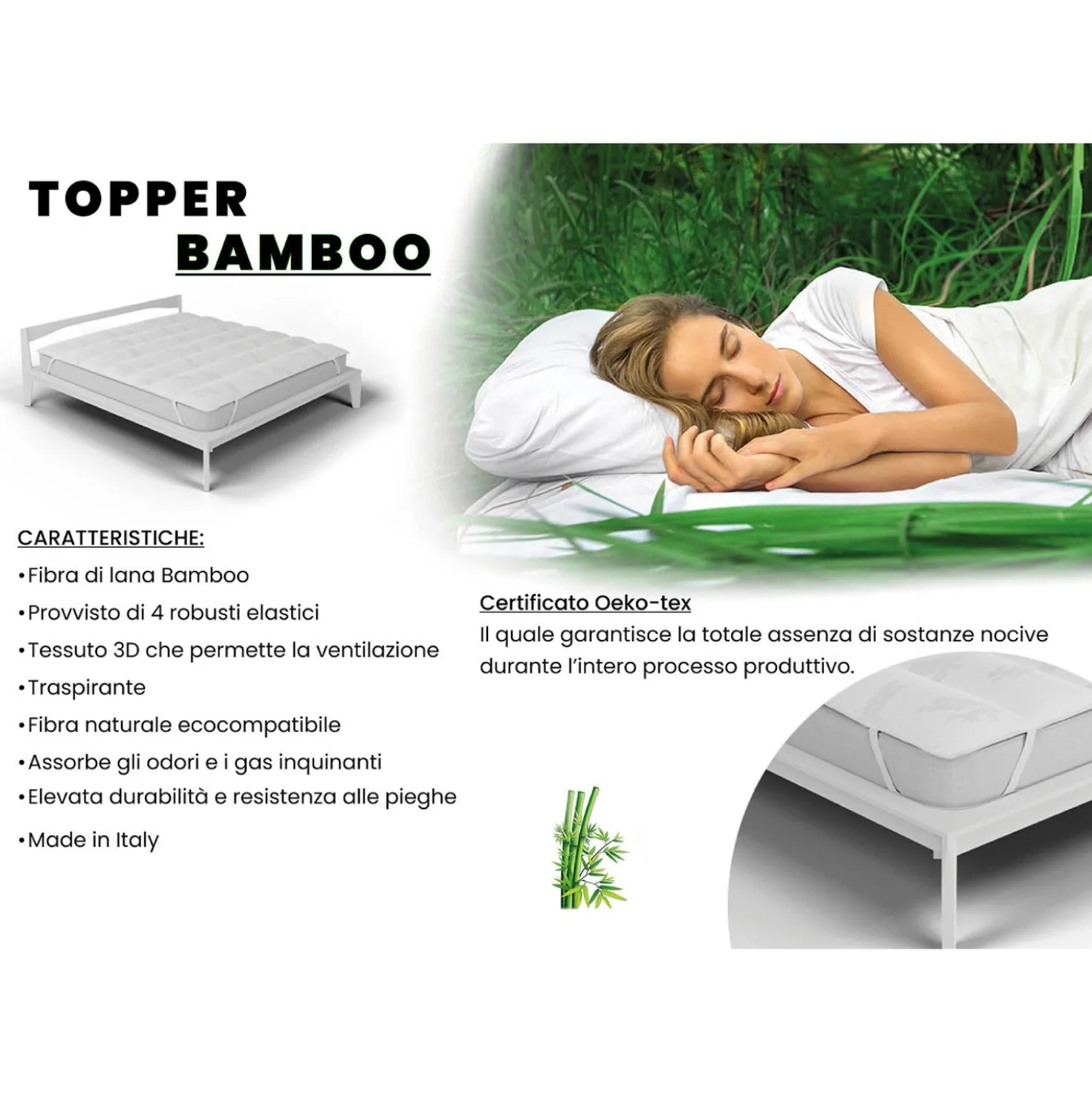 Topper singolo Bamboo Datex