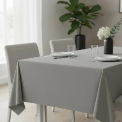 Tovaglia cotone tortora 140x180 cm Slub