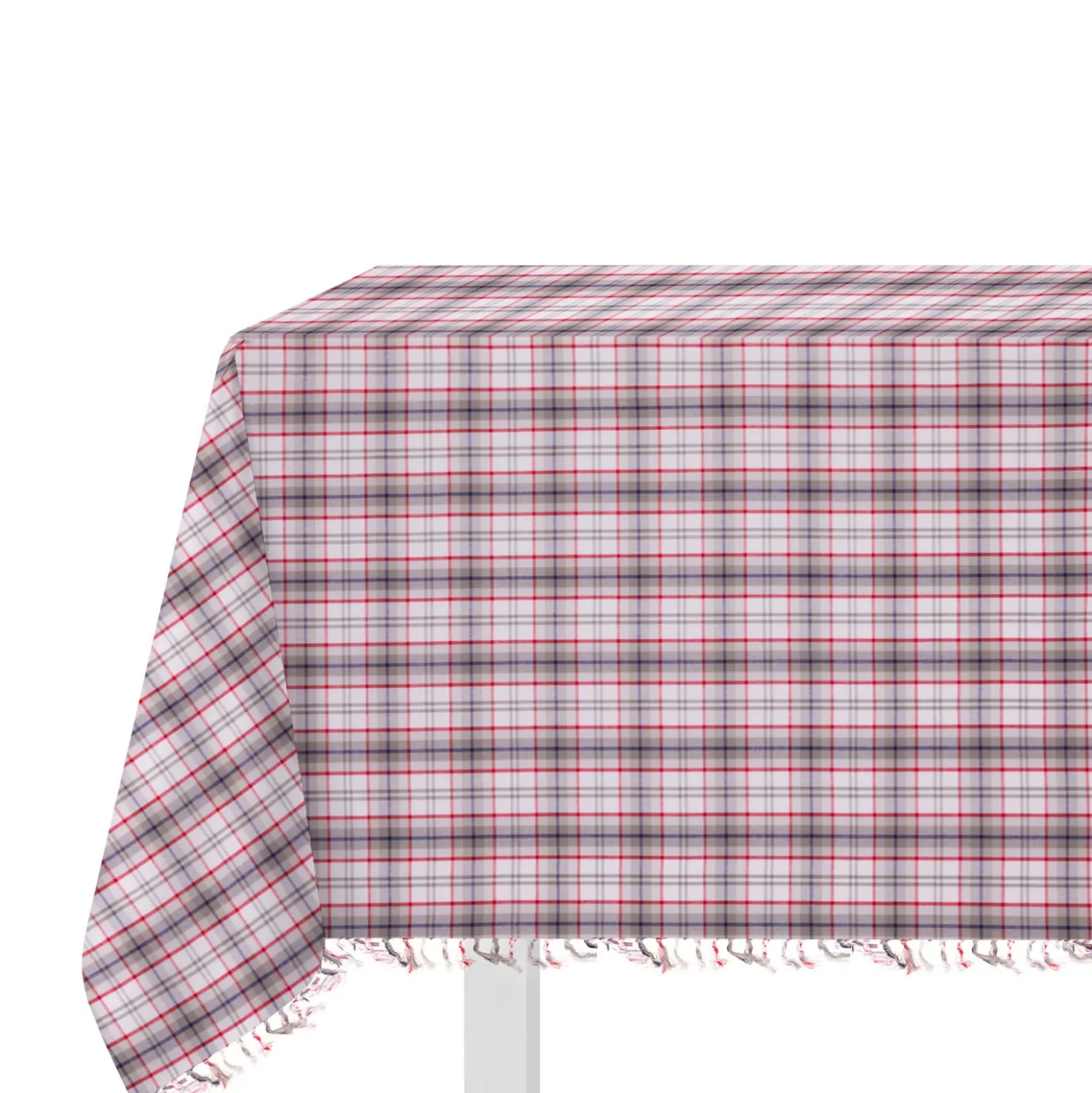 Tovaglia in cotone Tartan grigia