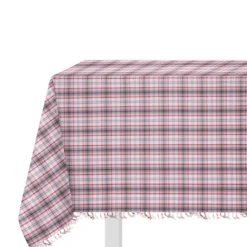 Tovaglia in cotone Tartan grigia