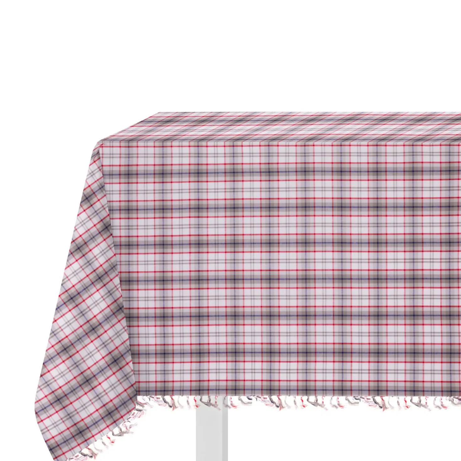 Tovaglia in cotone Tartan grigia