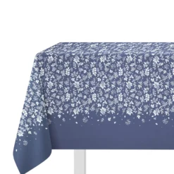 Tovaglia in cotone 140x240cm Leaf blu