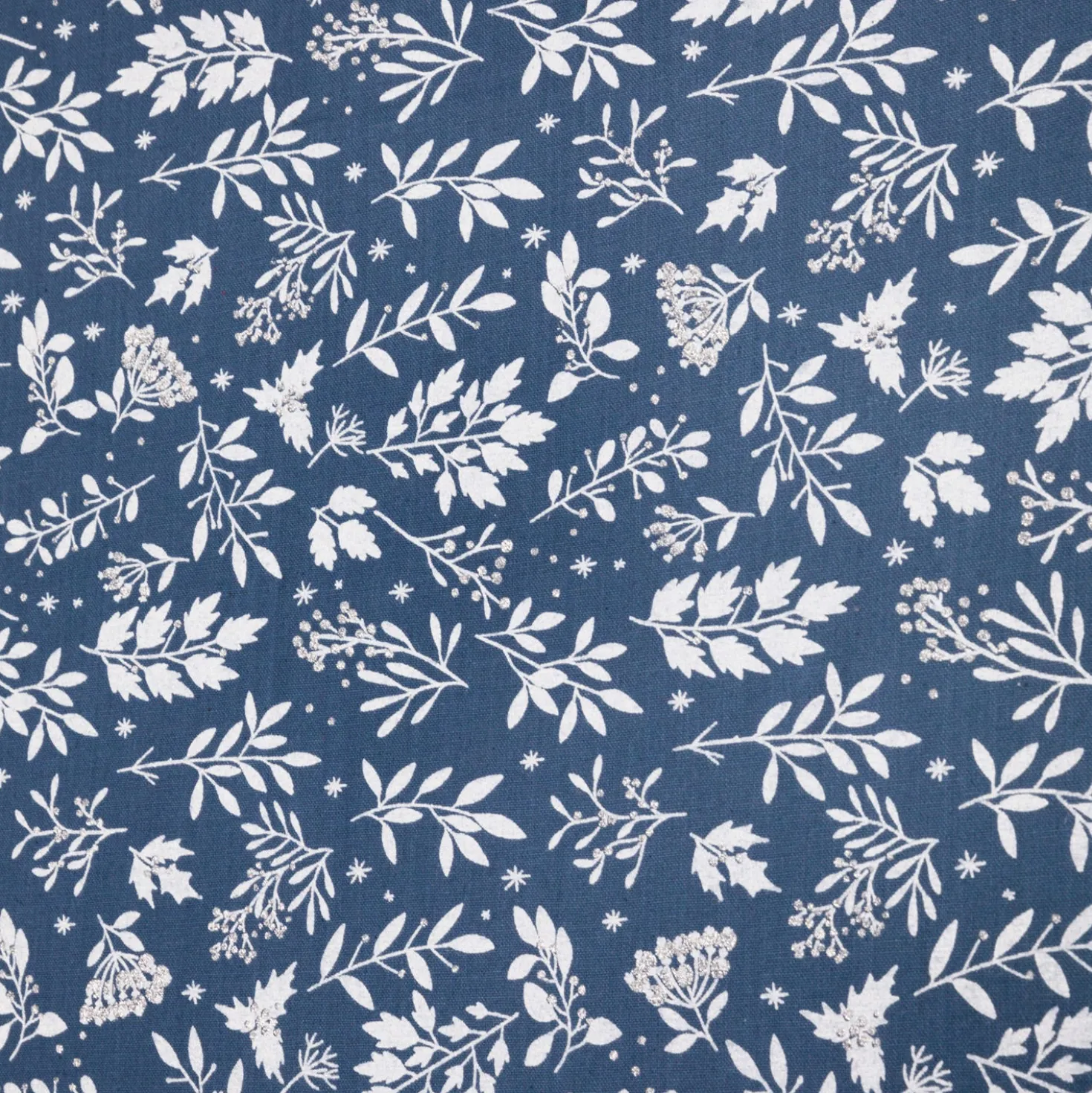 Tovaglia in cotone 140x240cm Leaf blu