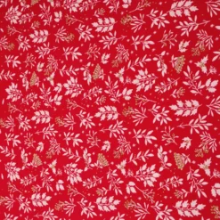Tovaglia in cotone 140x320cm Leaf rossa
