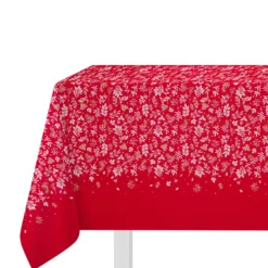 Tovaglia in cotone 140x320cm Leaf rossa