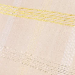 Tovaglia natalizia tartan beige e oro