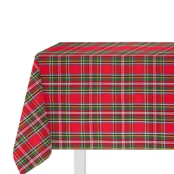 Tovaglia natalizia 140x180 cm tartan rosso
