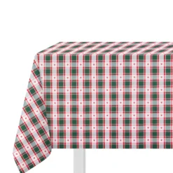 Tovaglia 140x240 cm tartan e cuori