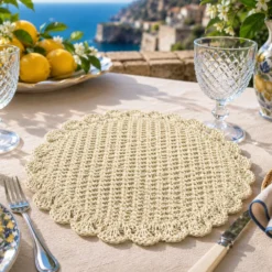 Tovaglietta decorativa 38 cm carta crema