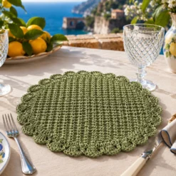 Tovaglietta decorativa 38 cm carta verde