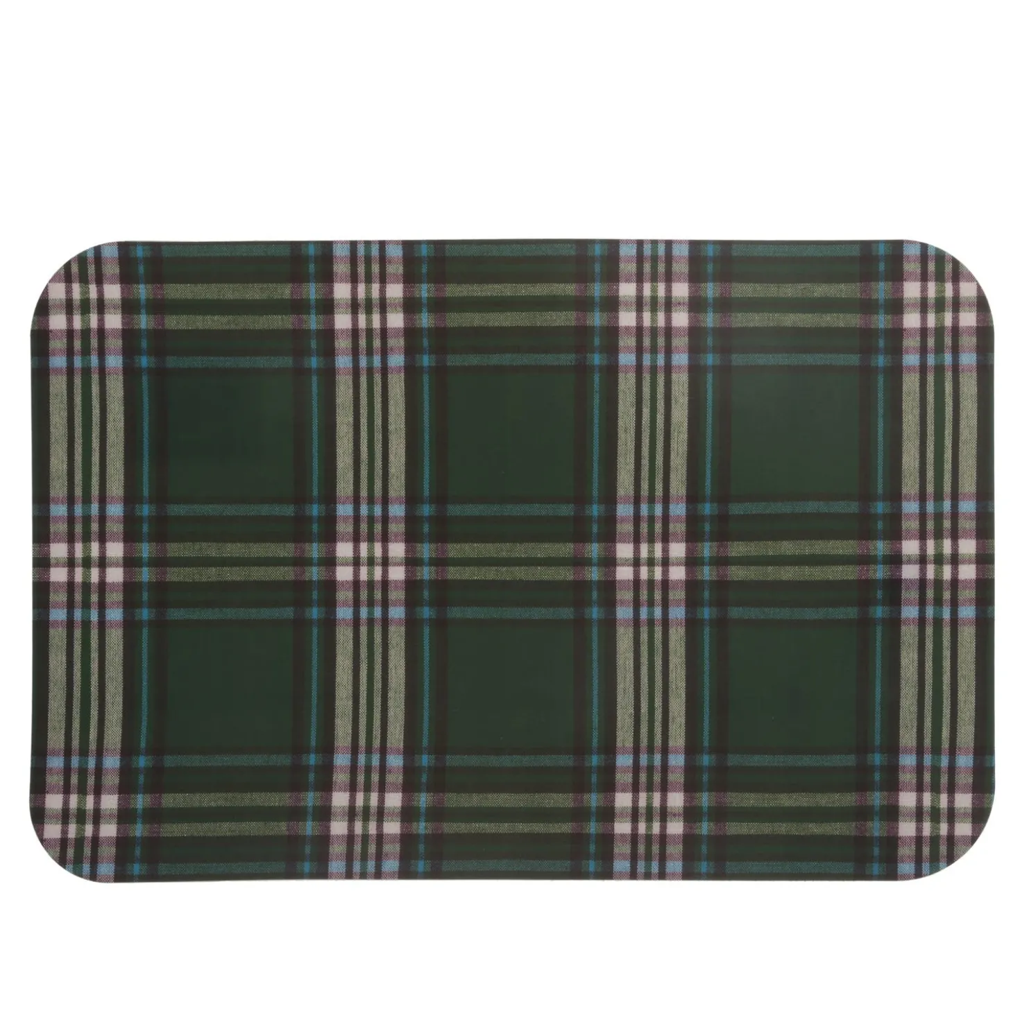 Tovaglietta tartan verde 29,5x45 cm in plastica
