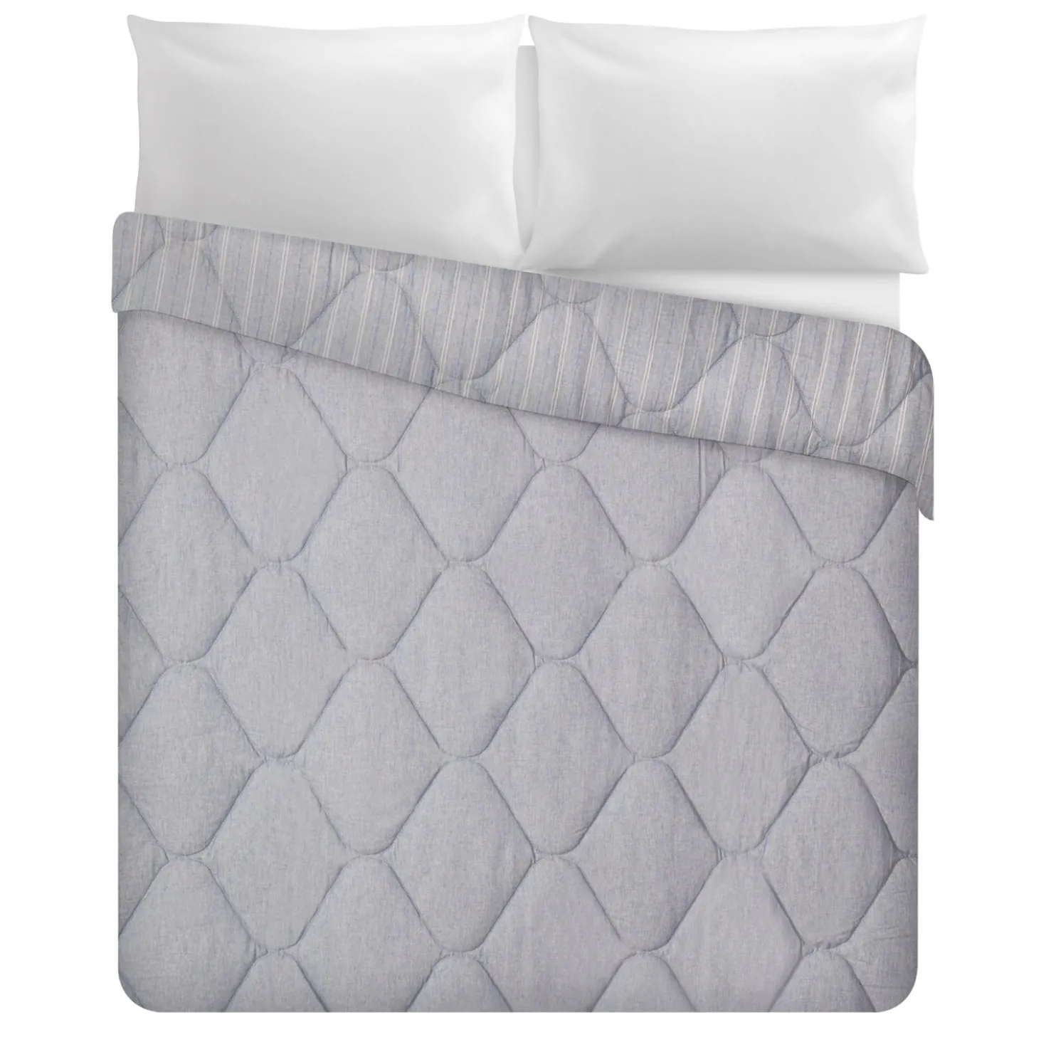 Trapunta matrimoniale blu righe Eco Dreams