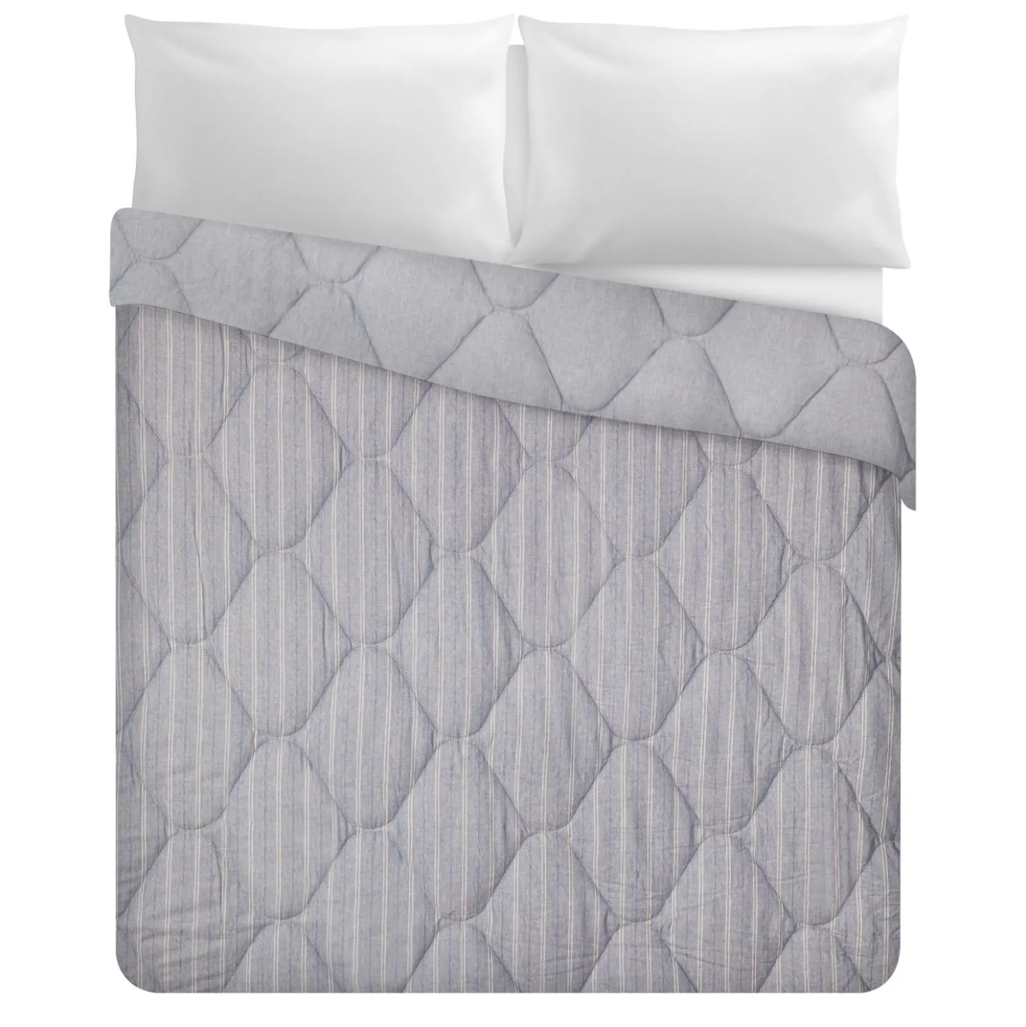 Trapunta matrimoniale blu righe Eco Dreams