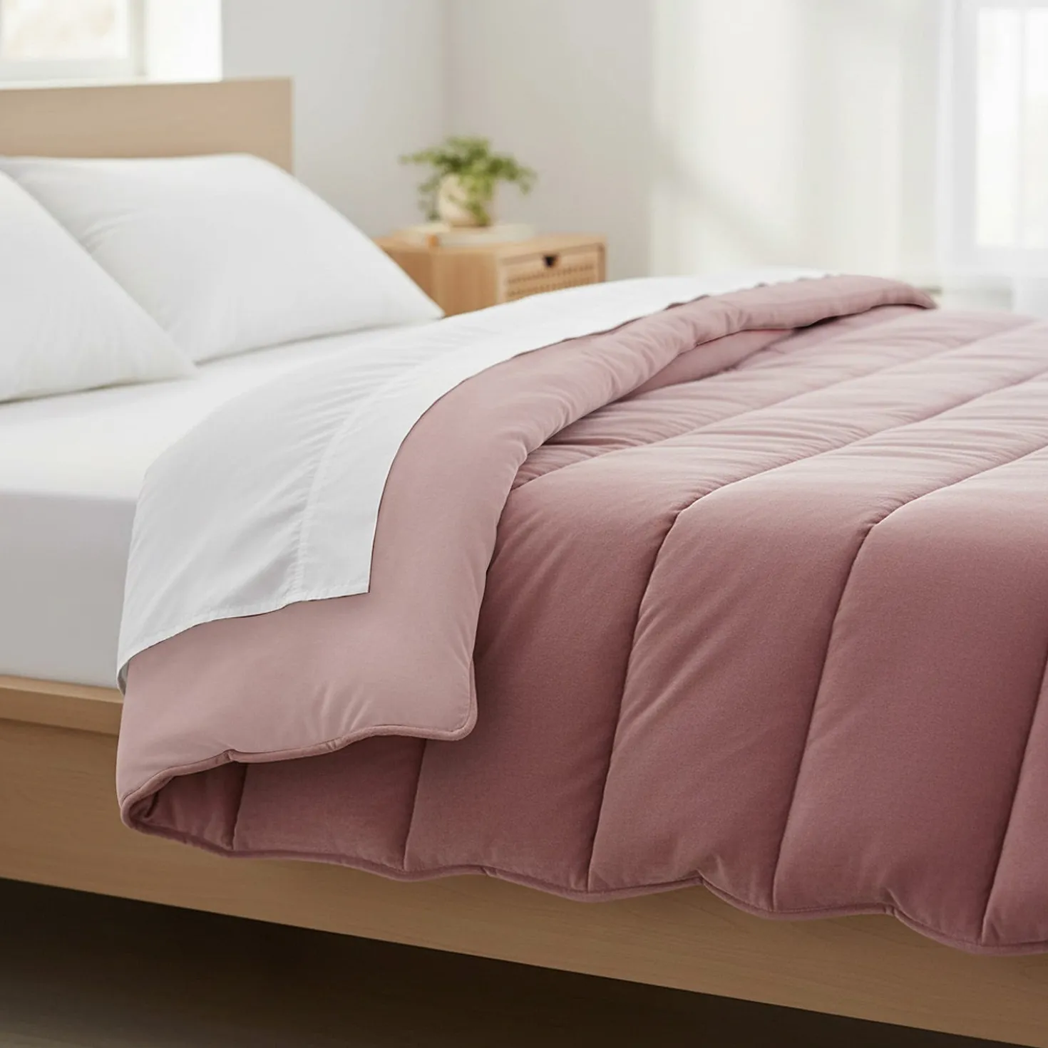 Trapunta matrimoniale Fluffy malva 250x260 cm