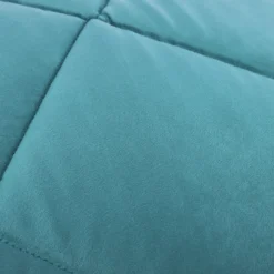 Trapunta matrimoniale velluto azzurro