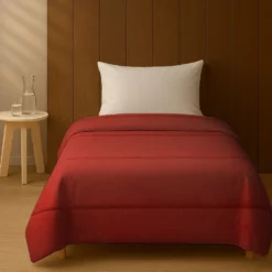 Trapunta singola rosso decoro maculato in rilievo
