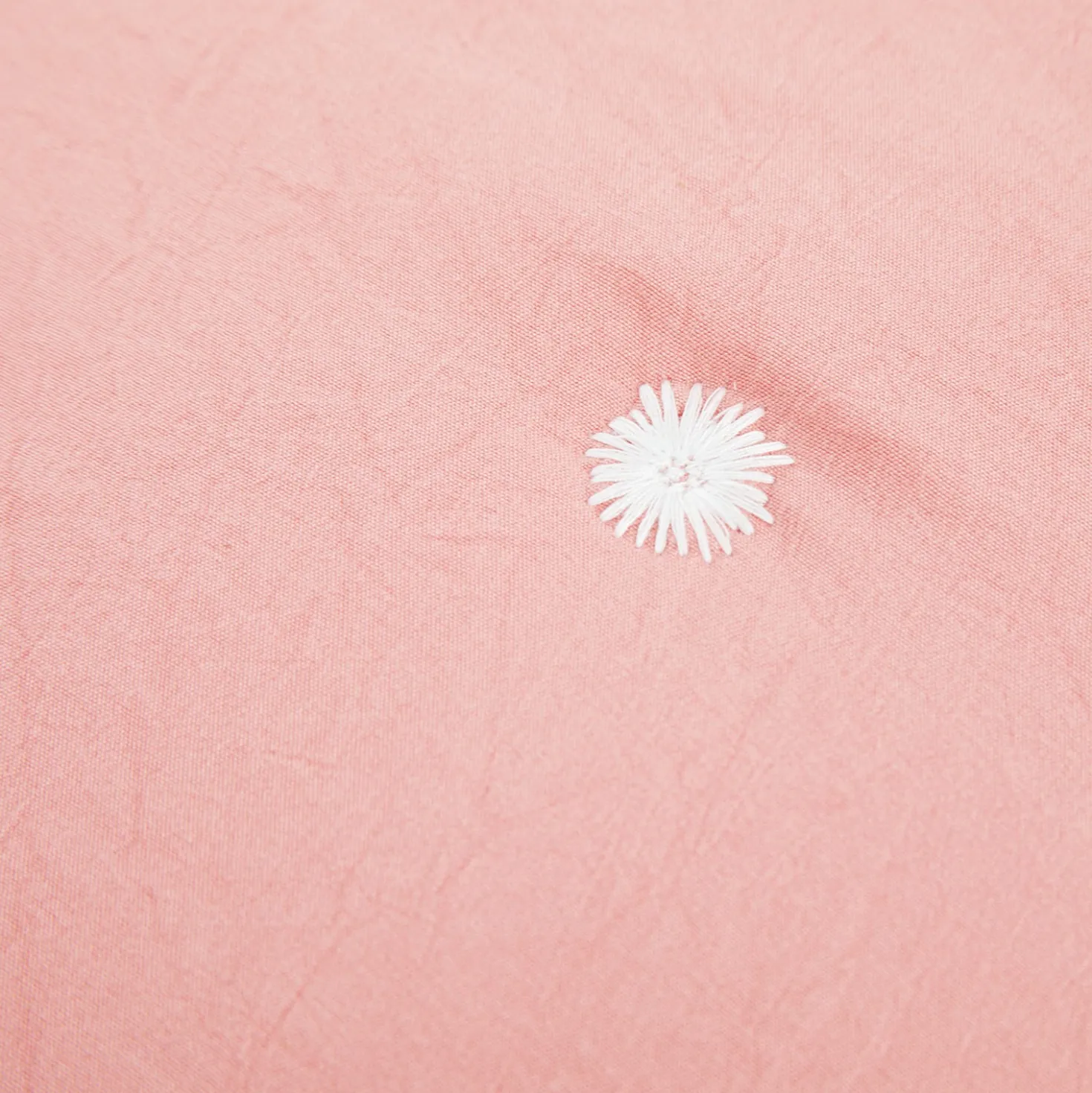 Trapuntino matrimoniale microfibra con ricamo rosa