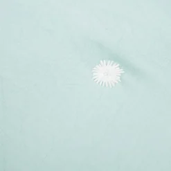 Trapuntino matrimoniale microfibra con ricamo verde