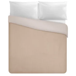 Trapuntino matrimoniale microfibra double face beige