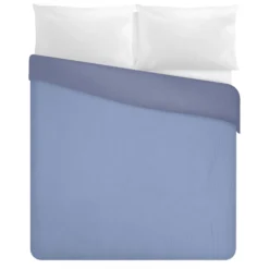 Trapuntino matrimoniale microfibra double face blu