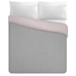 Trapuntino matrimoniale microfibra double face grigio