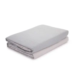 Trapuntino matrimoniale microfibra double face grigio