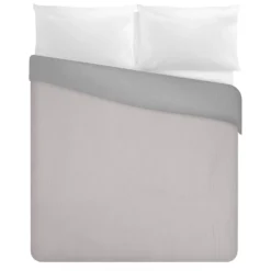 Trapuntino matrimoniale microfibra double face grigio