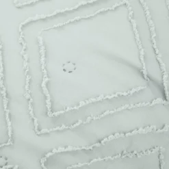Trapuntino matrimoniale microfibra geometrico grigio