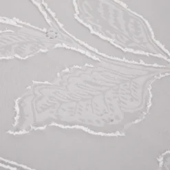 Trapuntino matrimoniale microfibra Gerbera grigio