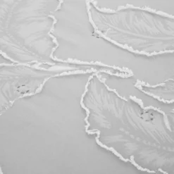 Trapuntino matrimoniale microfibra Gerbera grigio