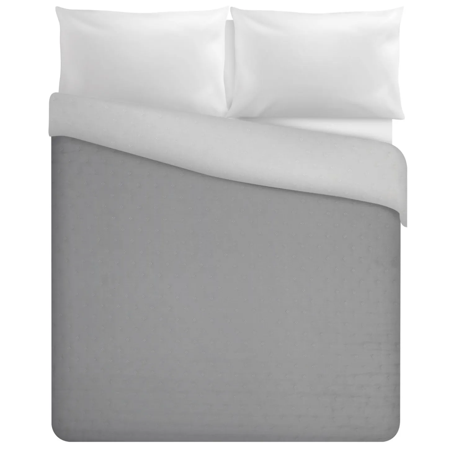 Trapuntino matrimoniale microfibra Water washed grigio