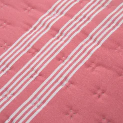 Trapuntino matrimoniale righe malva microfibra