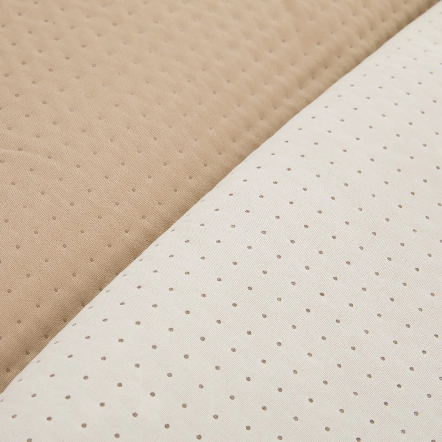 Trapuntino 1 piazza e mezza double face beige
