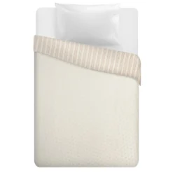 Trapuntino 1 piazza e mezza double face righe beige