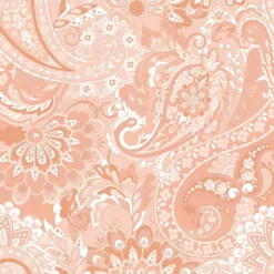 Trapuntino singolo double face paisley arancione