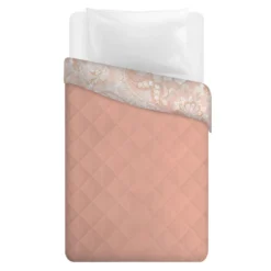 Trapuntino singolo double face paisley arancione