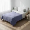 Trapuntino singolo microfibra Water washed blu sabbia