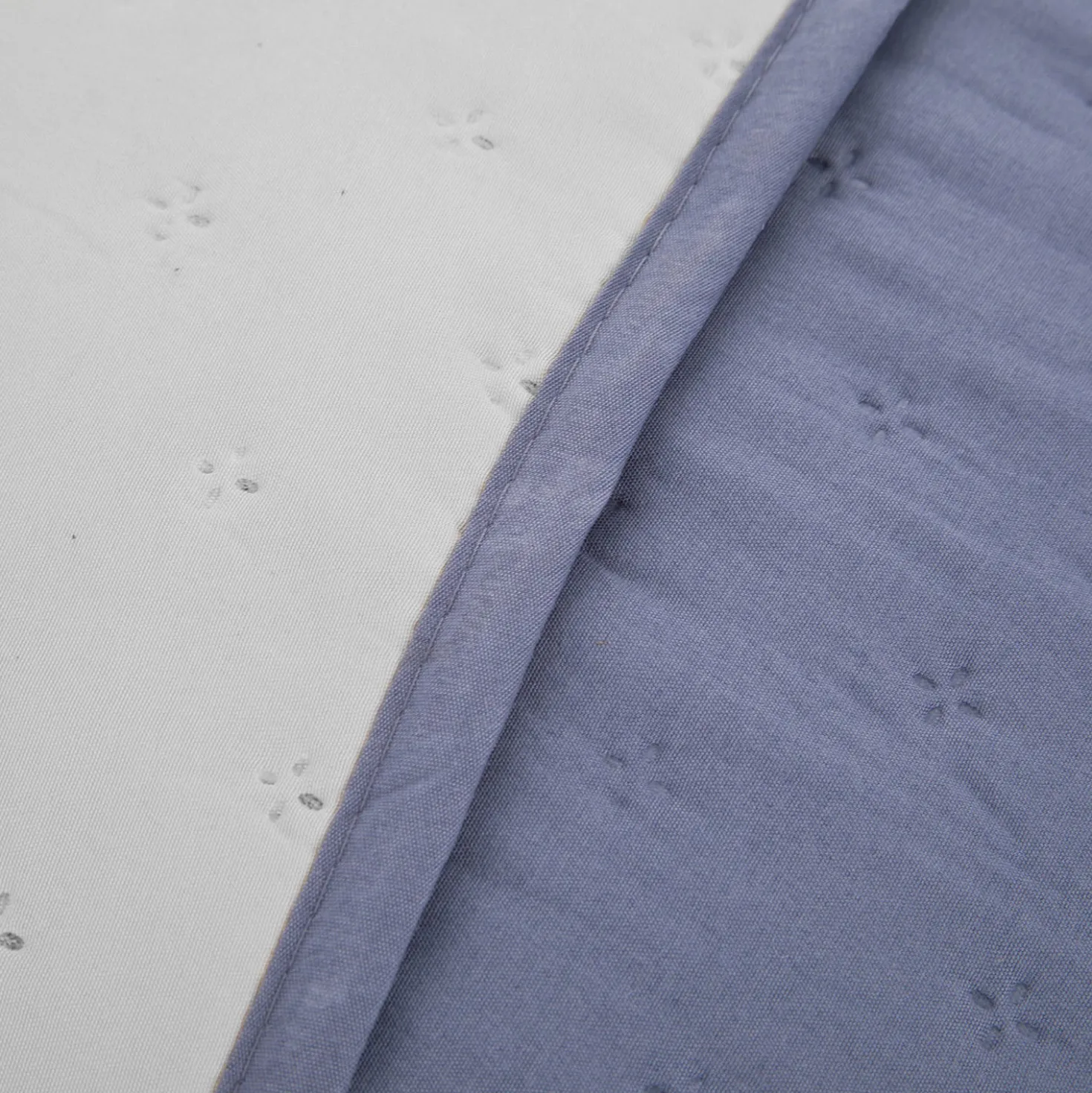 Trapuntino singolo microfibra Water washed blu sabbia