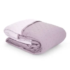 Trapuntino singolo microfibra Water washed rosa malva