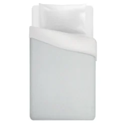 Trapuntino singolo microfibra Water washed verde bianco