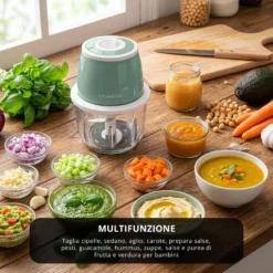 Tritatutto elettrico senza fili 300 ml verde