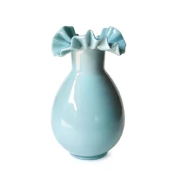Vaso arredo vetro azzurro 26,5 cm