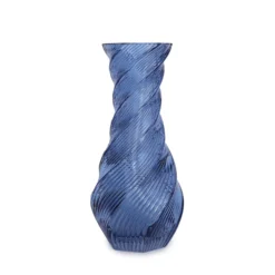Vaso arredo vetro blu 30 cm