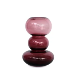 Vaso arredo vetro bordeaux 29,5 cm